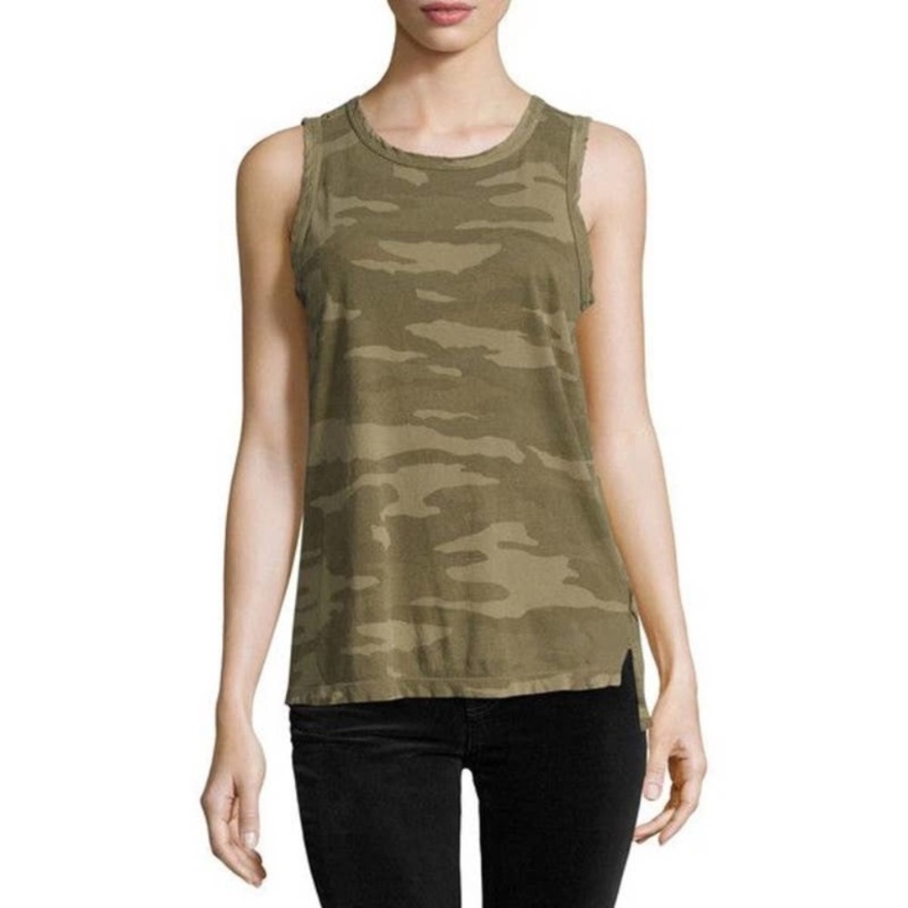 CURRENT / ELLIOTT The Muscle Tee in Army Camo